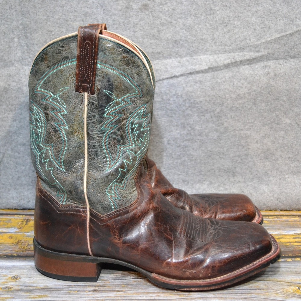 Dan Post Teton Boots Mens 13 D Brown Leather Western Square Toe Cowboy Work 3387
